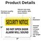 Signmission Do Not Open Door Alarm Will Sound OSHA Security Notice Sign, Vinyl Decal, 7in W x 5in L, 2PK OS-2PACK-SN-D-57-L-11520 - alternate 3